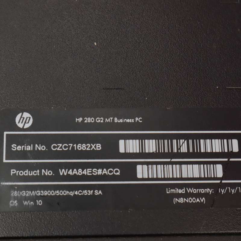HP 280 G2 MT Business PC Desktop Intel Celeron 500GB HDD 2.8GHz 4GB RAM
