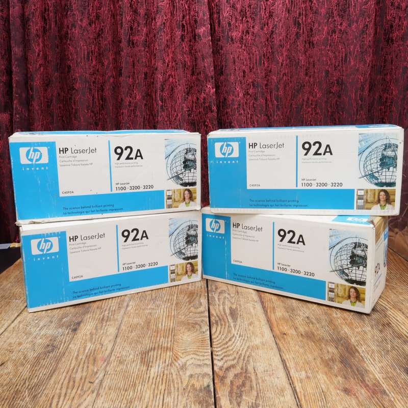 4 Pcs HP Black Toners - 92A - C4092A