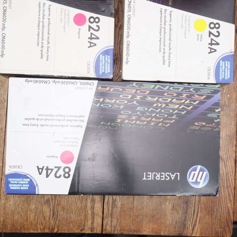 Assorted HP 824A Imaging Drums For HP LaserJet CP6015, CM6030 mfp, CM6040 mfp