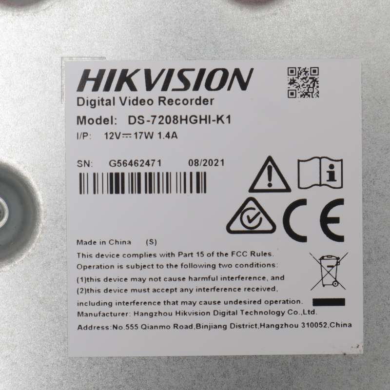 Hikvision DS-7208HGHI-K1 8-Channel 1080P 1U H.265 DVR