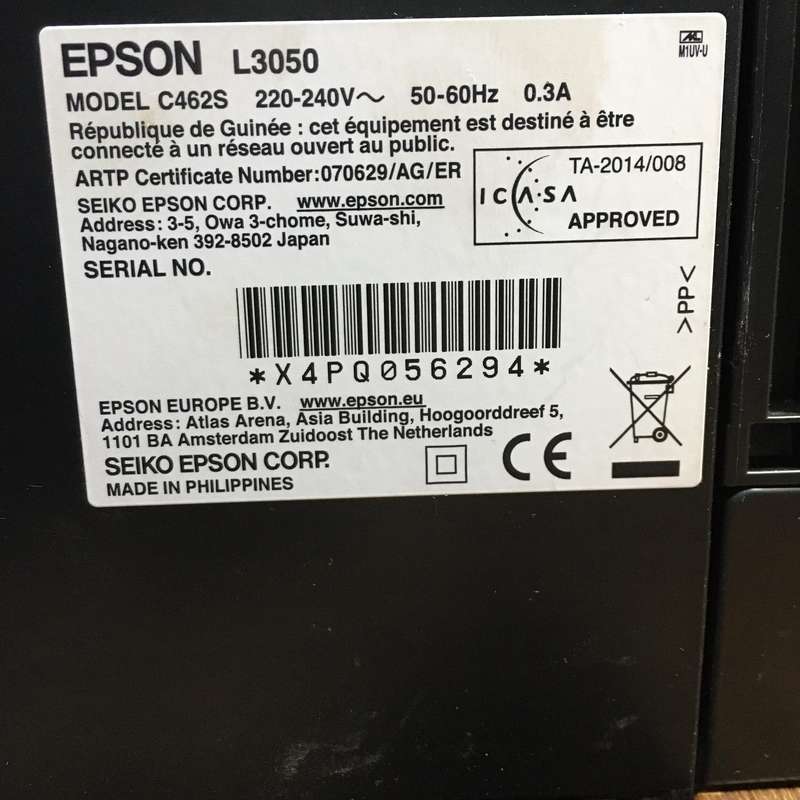 Epson EcoTank L3050 A4 Colour All-In-One Inkjet Printer