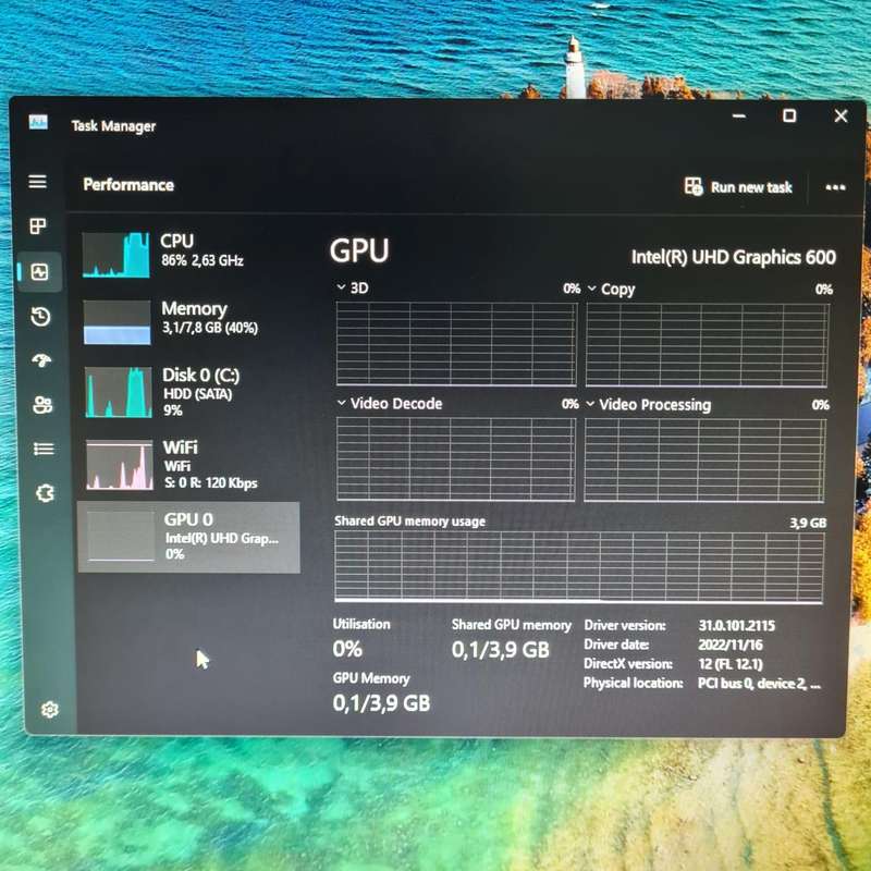 Lenovo Ideacentre 310S-08IGM 2.0GHz Celeron J4005 1TB HDD 8GB RAM Wi-Fi