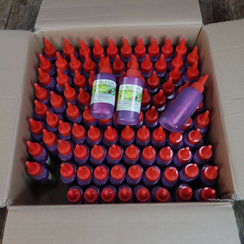 Box of Magenta Dye Inks for Ink Printers - 100 Bottles