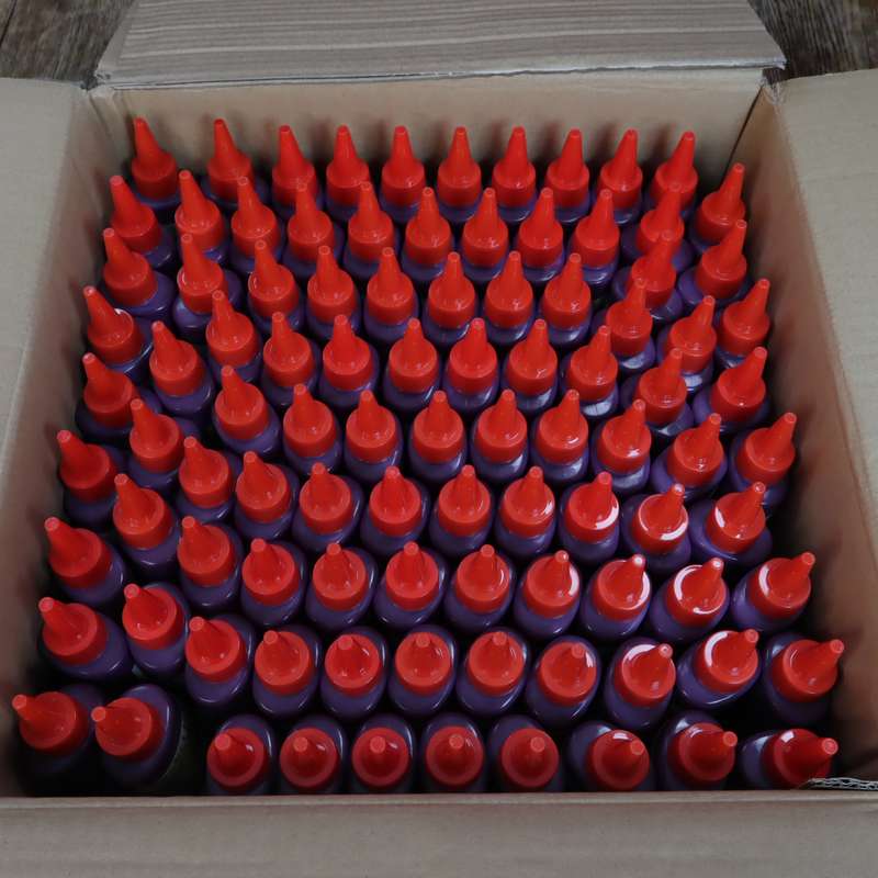 Box of Magenta Dye Inks for Ink Printers - 100 Bottles