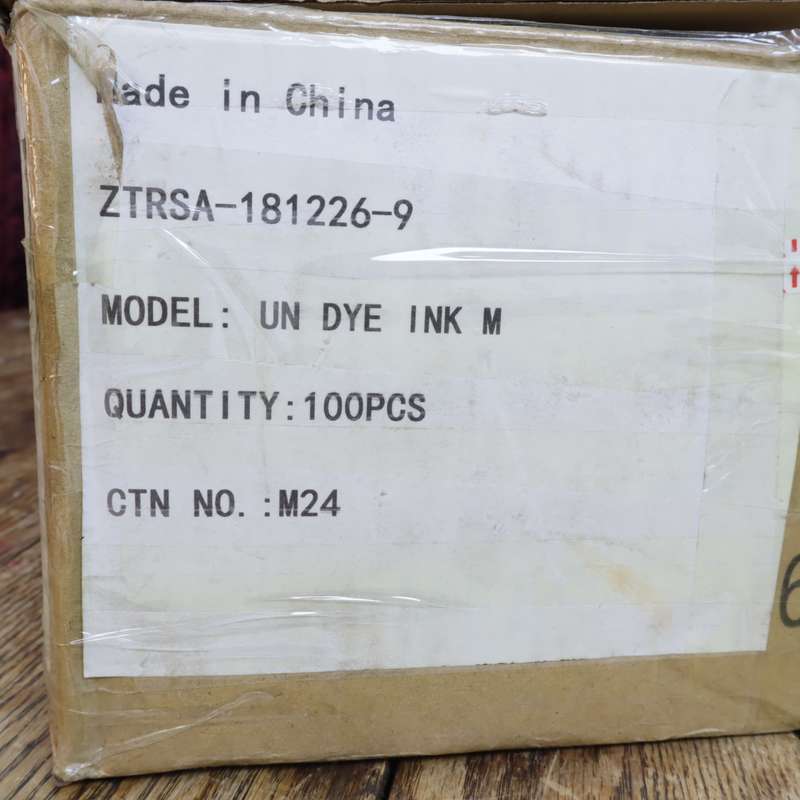 Box of Magenta Dye Inks for Ink Printers - 100 Bottles