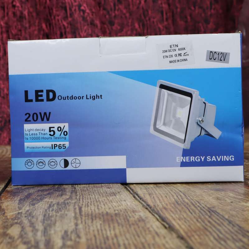 20W Outdoor LED Floodlights 12VDC - 2 Pcs