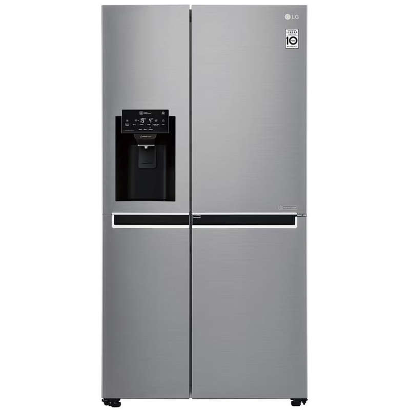 LG 601L Platinum Silver Side by Side Refrigerator, Door-In-Door (Plumbed) - GC-J247SLUV