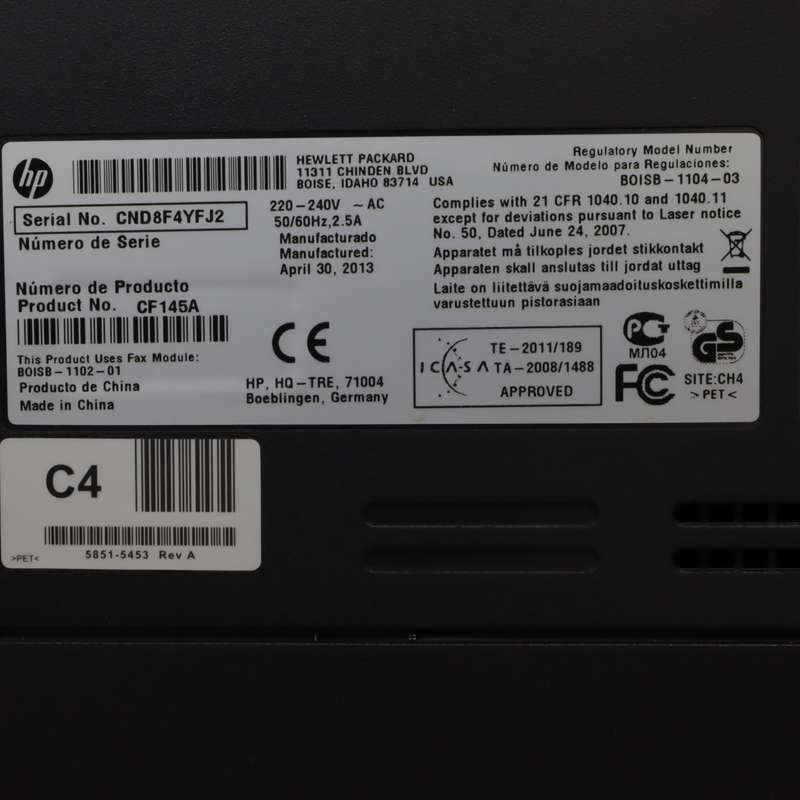 HP Laserjet Pro 200 Color M276nw A4 Colour All-in-One Laser Printer (CF145A)- Pre-Owned