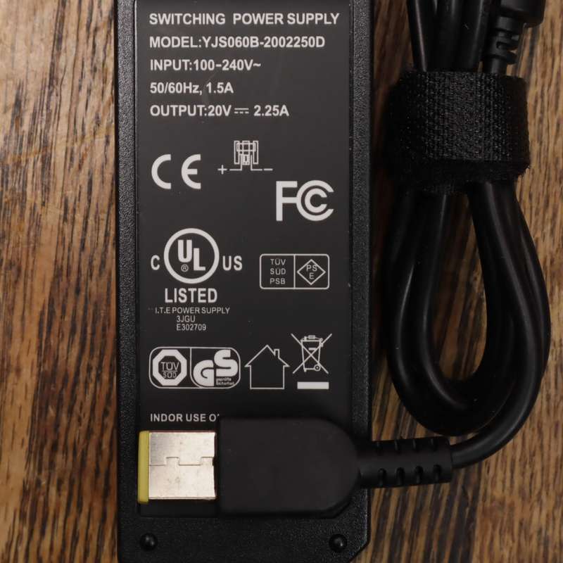 Lenovo 65W USB Style and 45W Rectangular Style Power Adapters - LOT