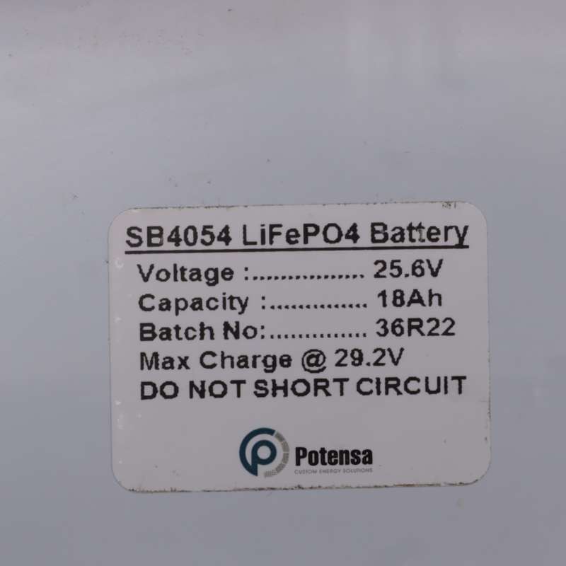 Potensa LiFePO4 Solar Battery Pack 25.6V 18Ah With BMS - SB4054