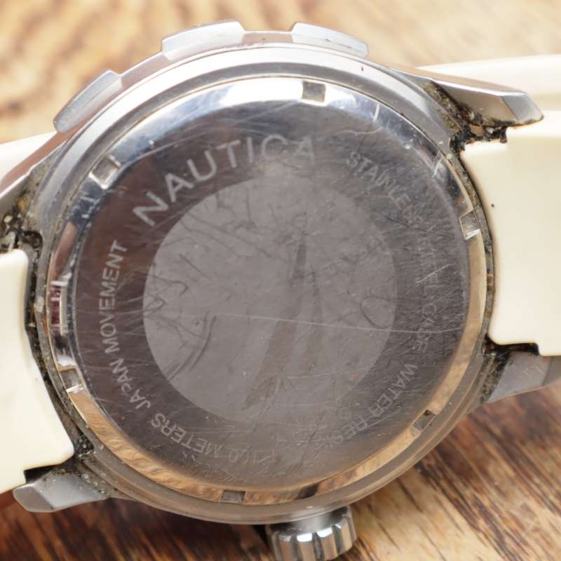Nautica A15583G Chronograph Watch - White Strap