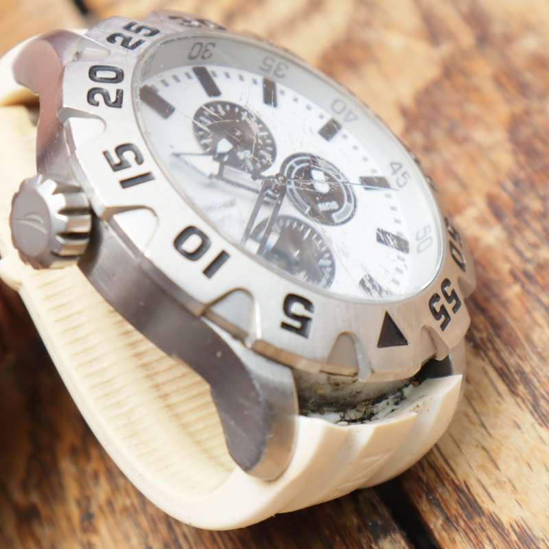 Nautica A15583G Chronograph Watch - White Strap