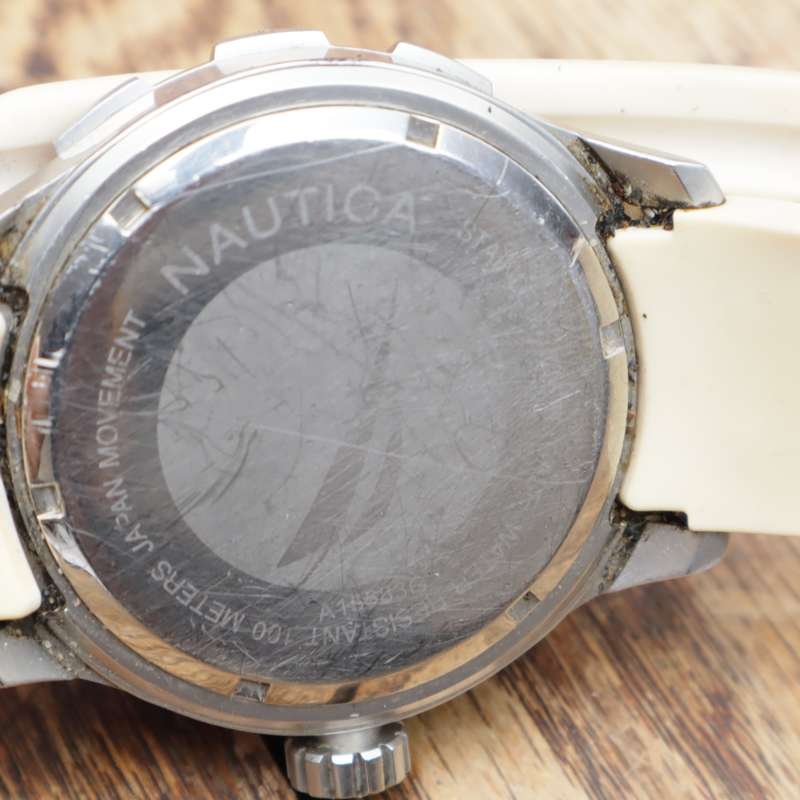 Nautica A15583G Chronograph Watch - White Strap