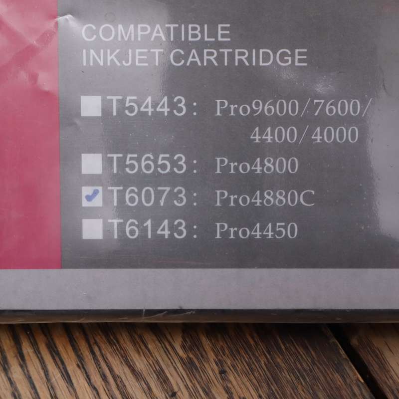Compatible Ink Cartridges For EPSON SP Pro4880C Printer - CMYK - T6074, T6076, T6079