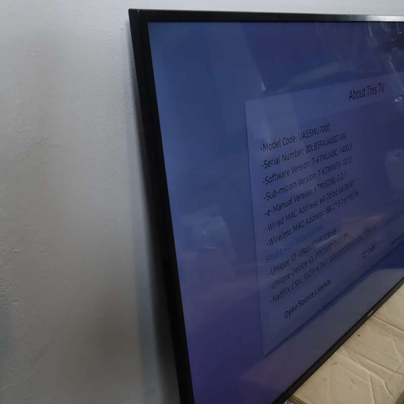 Samsung UA55MU7000 55" UHD PurColour 4K Smart TV