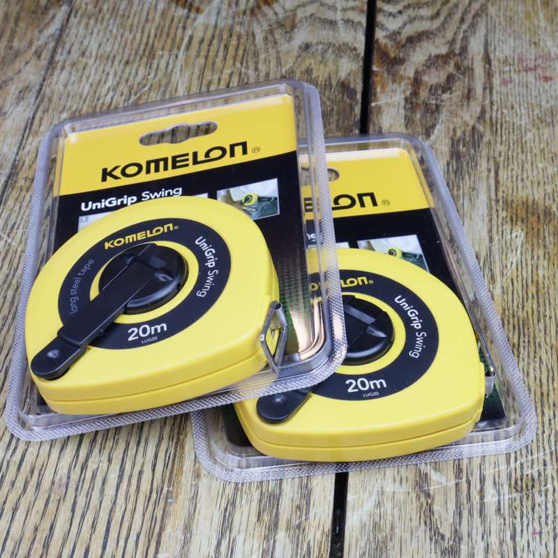KOMELON UNIGRIP SWING LONG STEEL MEASURING TAPE | 20M | LUG20 - PACK OF TWO