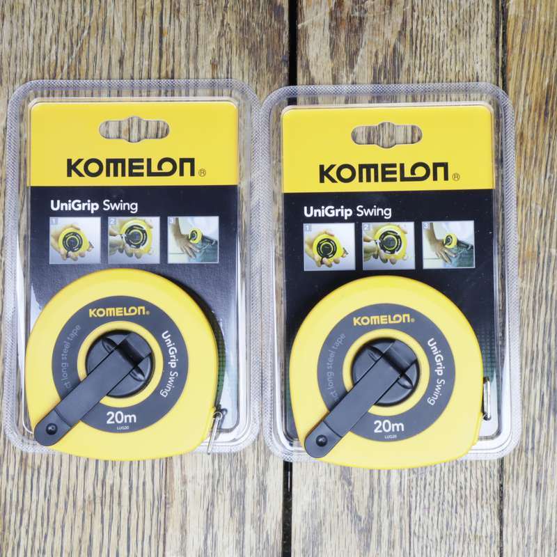 KOMELON UNIGRIP SWING LONG STEEL MEASURING TAPE | 20M | LUG20 - PACK OF TWO