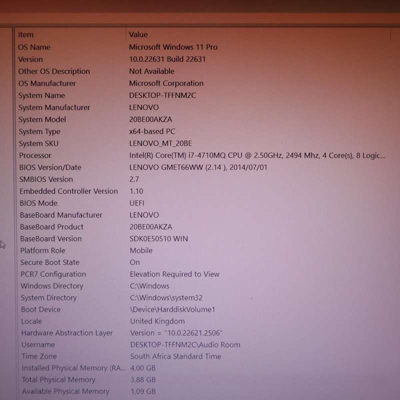Lenovo ThinkPad T540p Laptop 1TB SSD Quad Core i7 - 2.5GHz 4GB RAM GeForce GT 730M