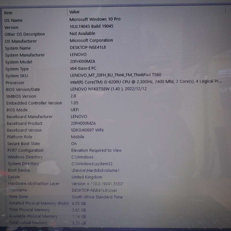 Lenovo ThinkPad T560 Core i5 500GB HDD 2.3GHz 4GB RAM 15.6" Laptop