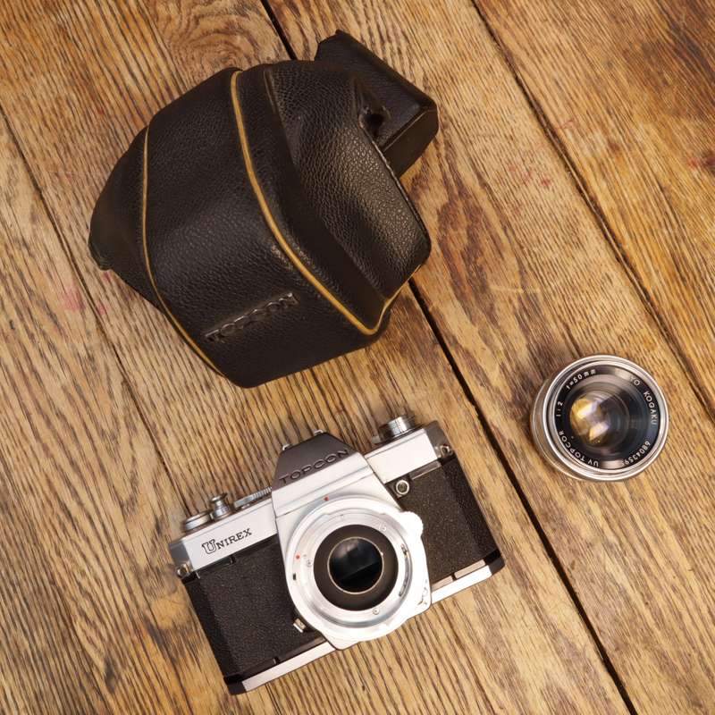 VINTAGE - Topcon Unirex with 50mm UV Topcore Kogaku 1:2 Lens