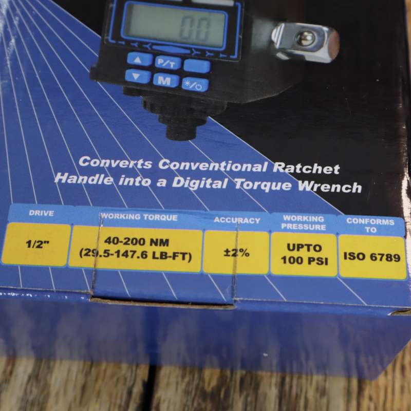 Digital Torque Adaptor with Tyre Pressure Gauge (40-200Nm)