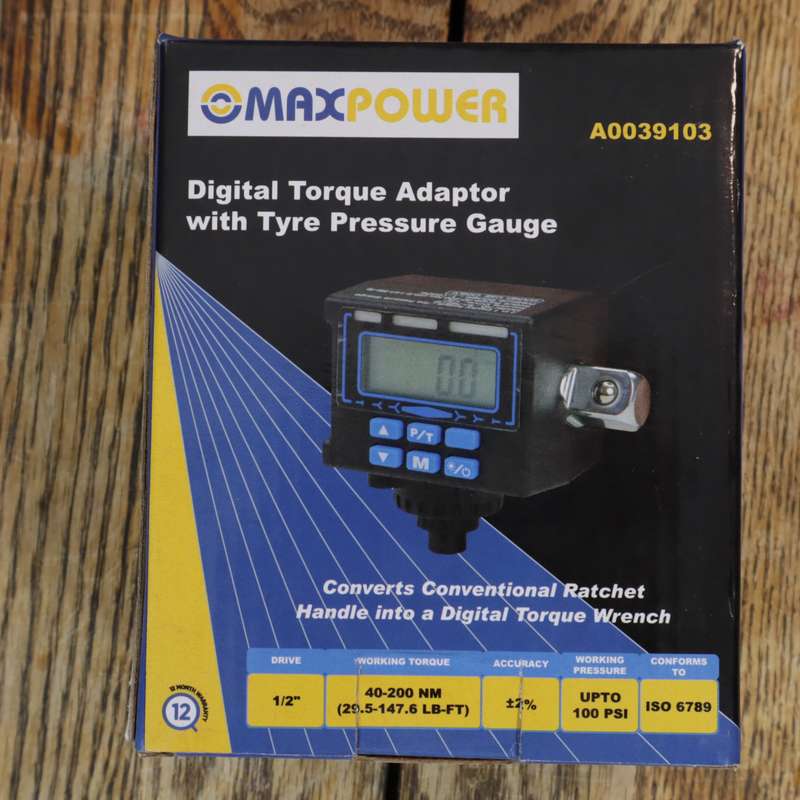 Digital Torque Adaptor with Tyre Pressure Gauge (40-200Nm)