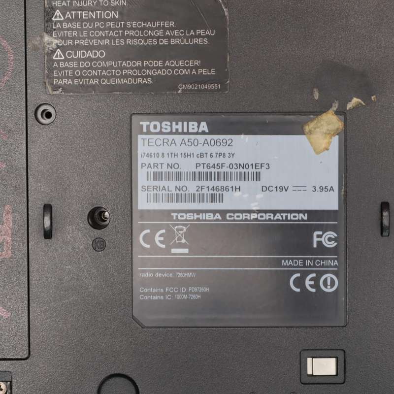 Toshiba TECRA A50-A0692 Laptop Core i7 1TB HDD - 3.0GHz 8GB RAM