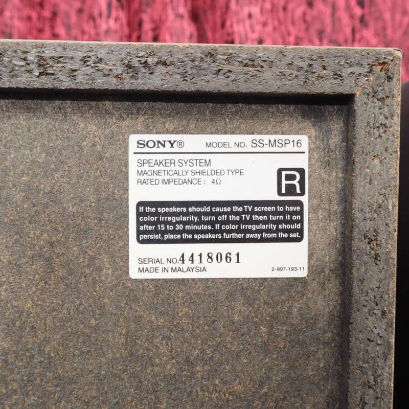 Sony Twin Speaker System For Home Theatre Surround Sound