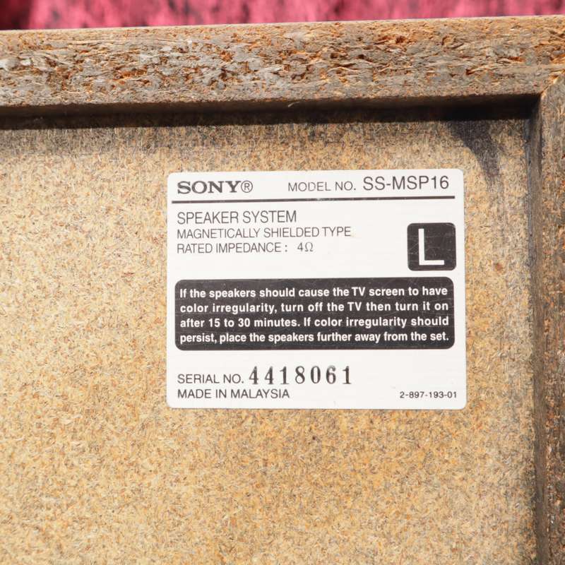 Sony Twin Speaker System For Home Theatre Surround Sound