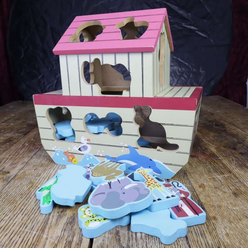 Baby Wooden Toy Blocks - Noah's Ark - Pre-Owned