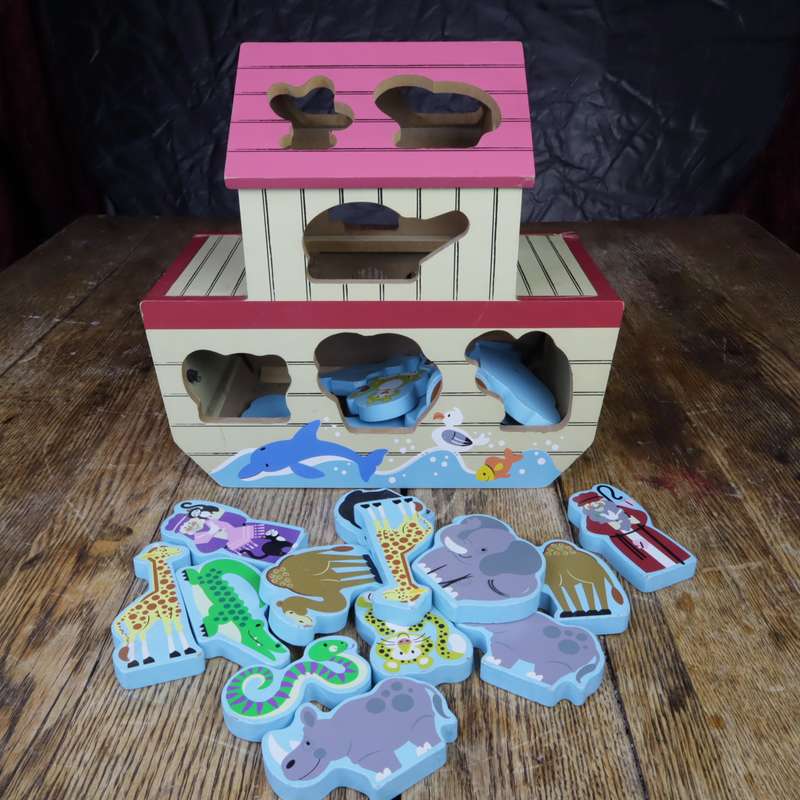 Baby Wooden Toy Blocks - Noah's Ark - Pre-Owned
