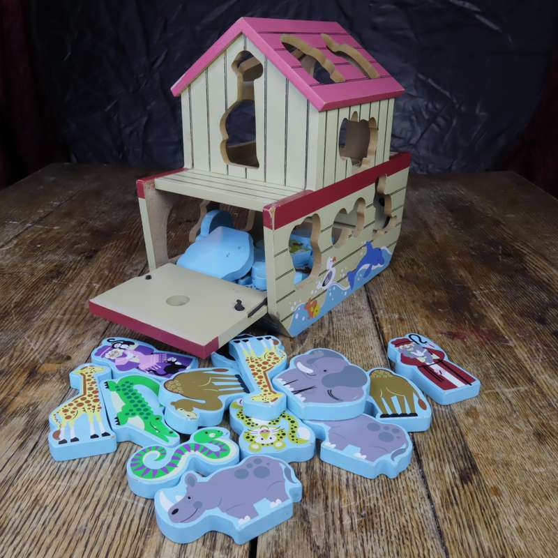 Baby Wooden Toy Blocks - Noah's Ark - Pre-Owned
