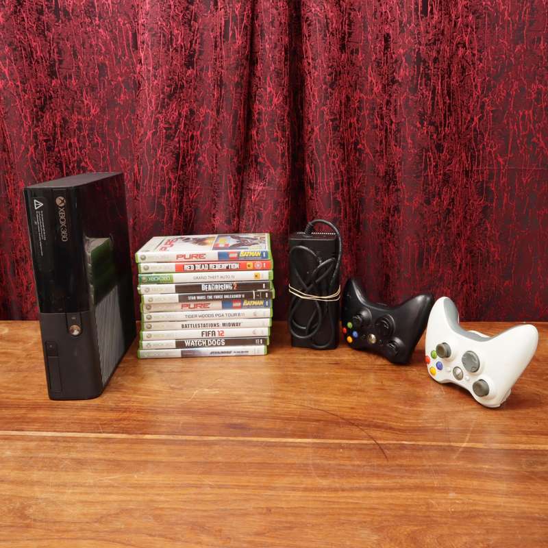 Xbox 360E Console Slim - Twelve Games - Two Controllers - 300GB HDD