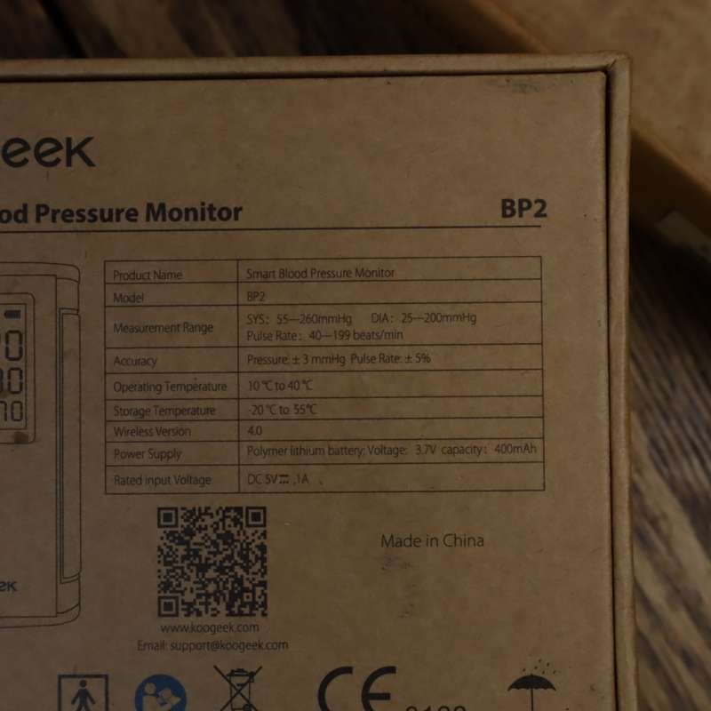 Koogeek Smart Blood Pressure Monitor (BP2) and Smart Weight BMI Scale (SG1) Wi-Fi Bluetooth
