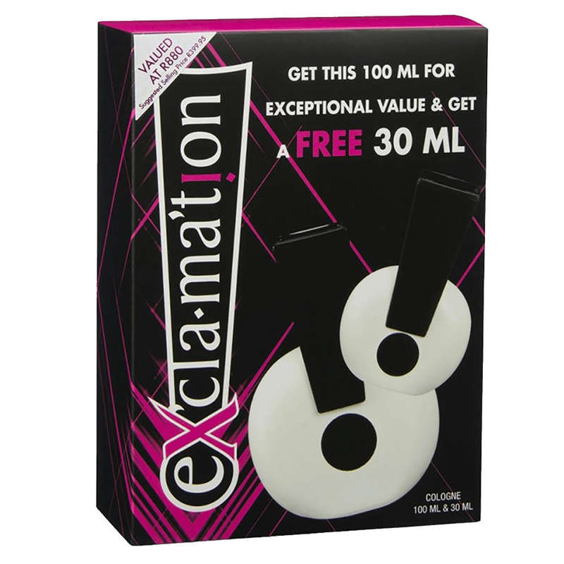 Exclamation Spray Cologne Combo Set 100 plus 30 ml