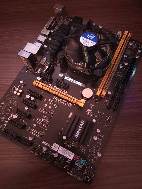 Biostar TB250 BTC Motherboard Combo