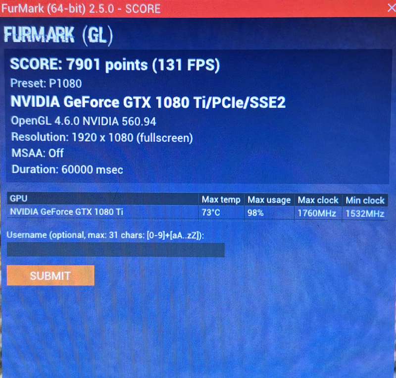 MSI ARMOR OC GTX 1080TI