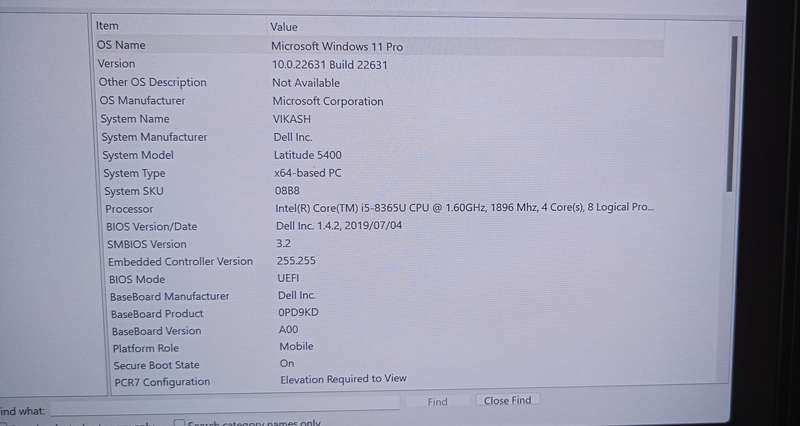 Dell Latitude 5400 Intel Core i5-8365U 14" FHD Display 8GB RAM 512GB NVME SSD Windows 11 Pro Laptop