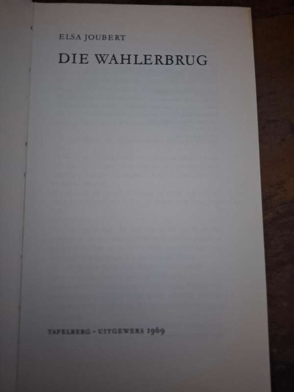Elsa Joubert - Die wahlerbrug