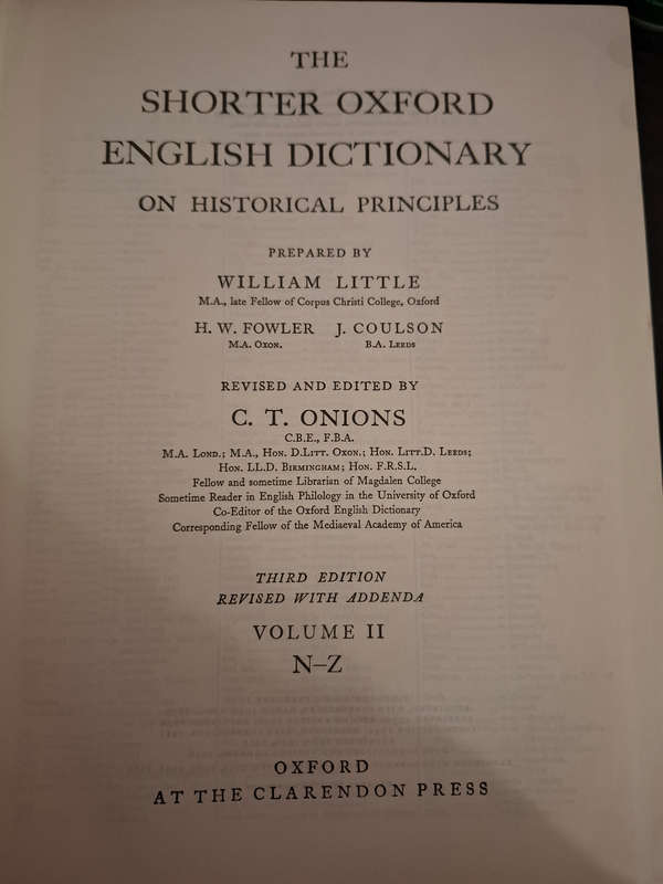 The shorter oxford english dictionary 3rd edition