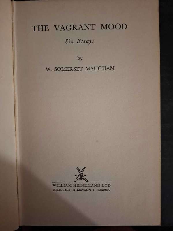 The vagrant mood by W. Somerset Maugham