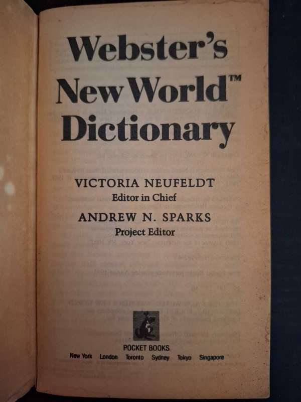 Webster's new world dictionary