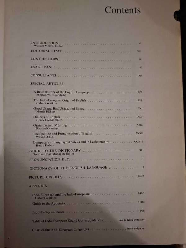 The american heritage dictionary of the english language
