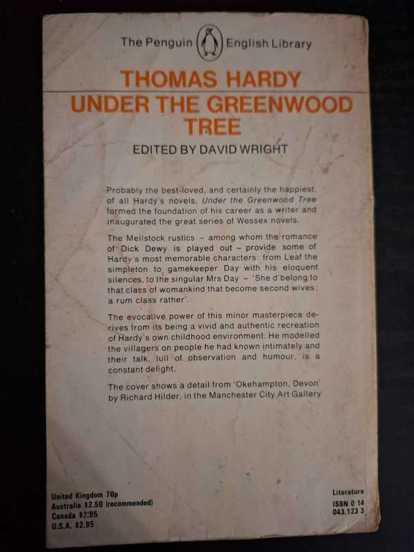 Under the greenwood tree by Thomas Hardy