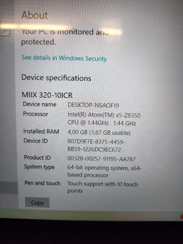 Lenovo Miix 320 2-in-1 *Touch Screen* Notebook Computer  Intel Atom x5 | 4 GB RAM