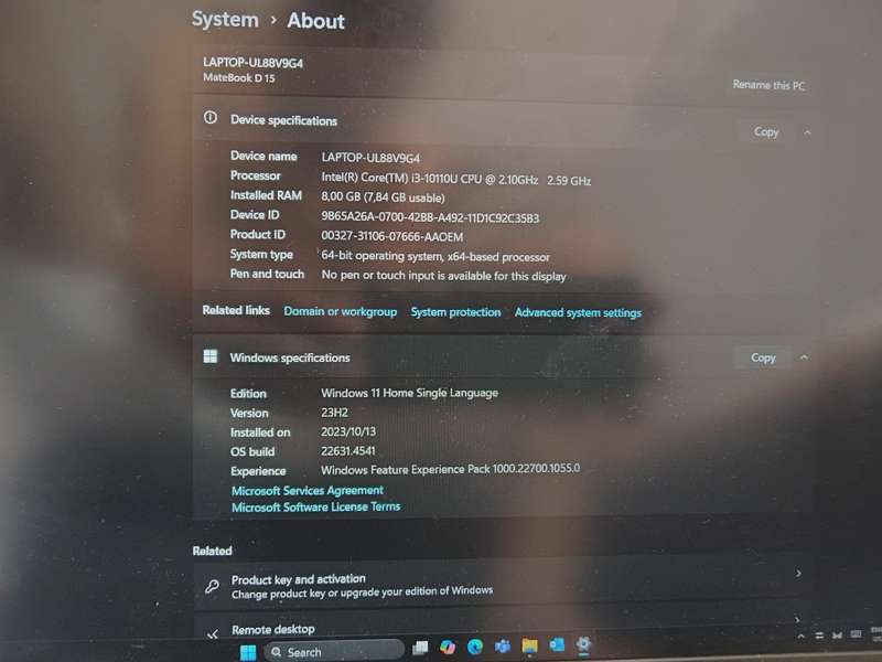 Huawei matebook D 15