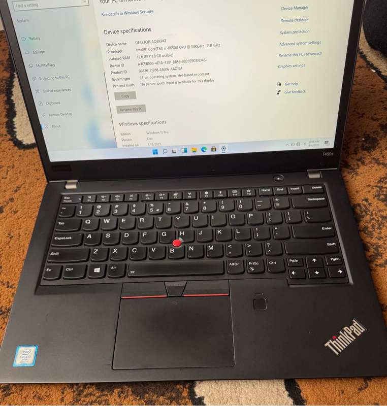 Lenovo thinkpad T480s