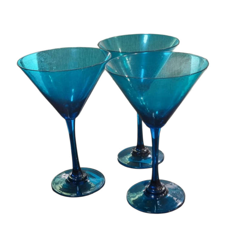 Blue Martini Glasses