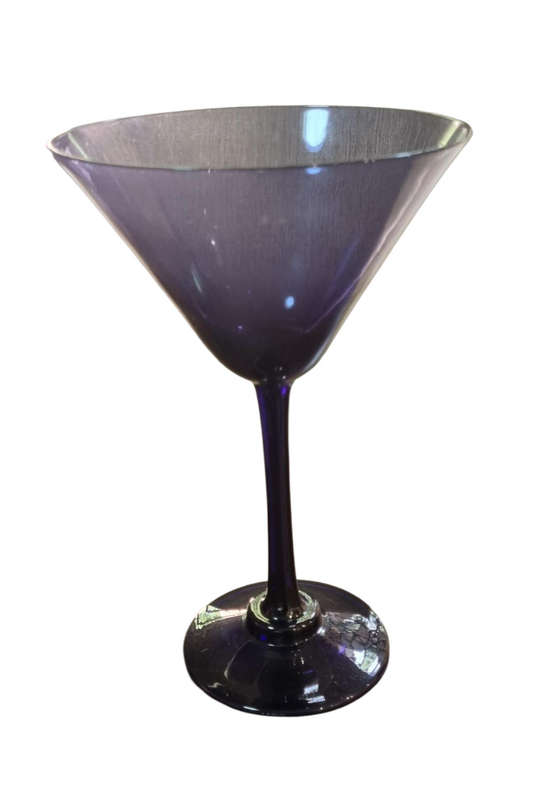 Purple Martini Glasses x 3