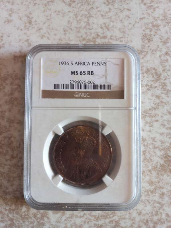 1936 S.AFRICA MS 65 RB PENNY